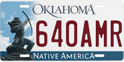 OK license plate 640AMR