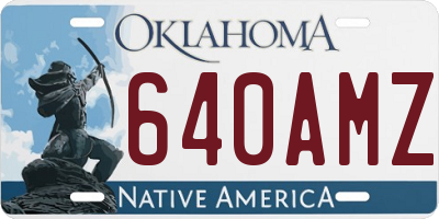 OK license plate 640AMZ