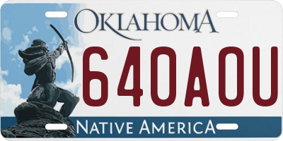 OK license plate 640AOU