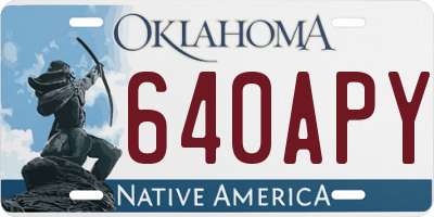 OK license plate 640APY