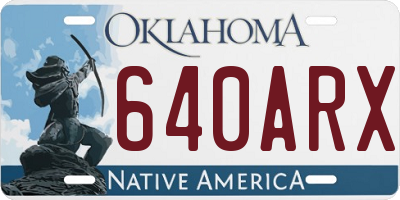OK license plate 640ARX