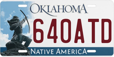 OK license plate 640ATD