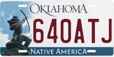 OK license plate 640ATJ