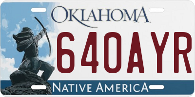 OK license plate 640AYR