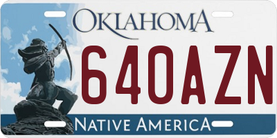 OK license plate 640AZN