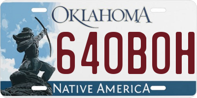 OK license plate 640BOH