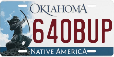 OK license plate 640BUP
