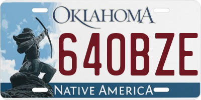 OK license plate 640BZE
