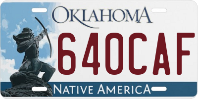 OK license plate 640CAF