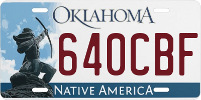 OK license plate 640CBF
