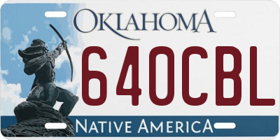 OK license plate 640CBL