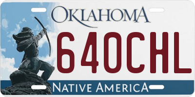 OK license plate 640CHL