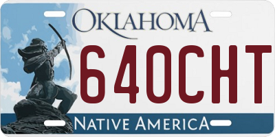 OK license plate 640CHT