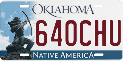 OK license plate 640CHU