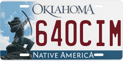 OK license plate 640CIM