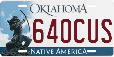OK license plate 640CUS