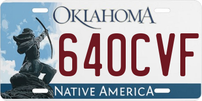 OK license plate 640CVF