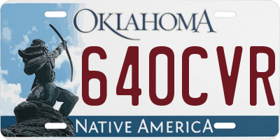 OK license plate 640CVR