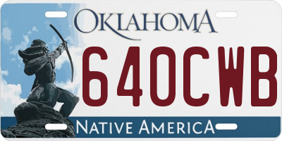 OK license plate 640CWB