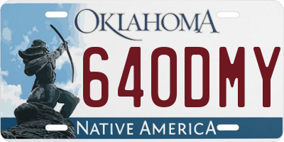 OK license plate 640DMY