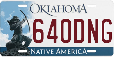 OK license plate 640DNG