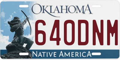 OK license plate 640DNM