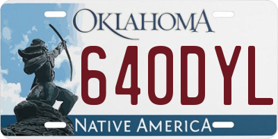 OK license plate 640DYL