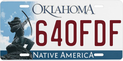 OK license plate 640FDF