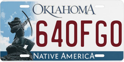 OK license plate 640FGO