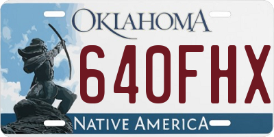 OK license plate 640FHX