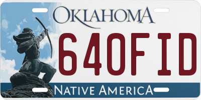 OK license plate 640FID