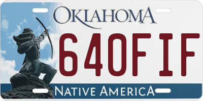 OK license plate 640FIF