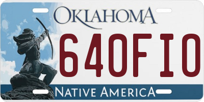 OK license plate 640FIO