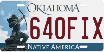 OK license plate 640FIX