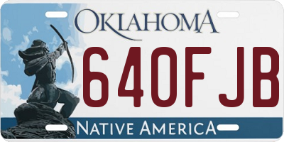 OK license plate 640FJB