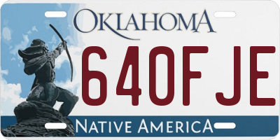 OK license plate 640FJE
