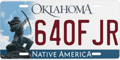 OK license plate 640FJR