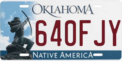 OK license plate 640FJY