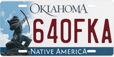 OK license plate 640FKA