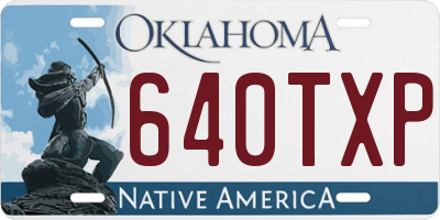 OK license plate 640TXP