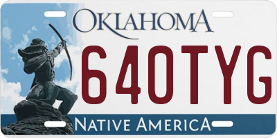 OK license plate 640TYG
