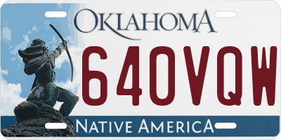 OK license plate 640VQW