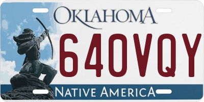 OK license plate 640VQY