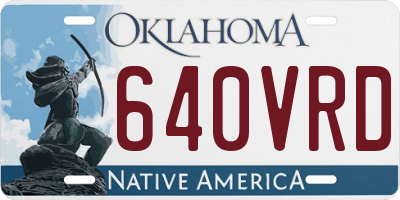 OK license plate 640VRD