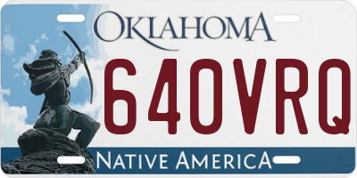 OK license plate 640VRQ