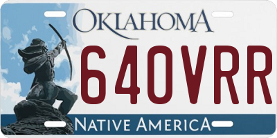 OK license plate 640VRR