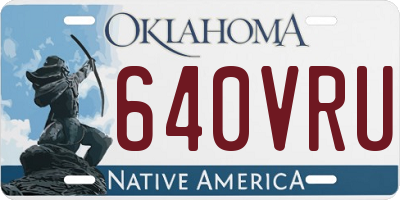 OK license plate 640VRU
