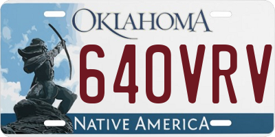 OK license plate 640VRV