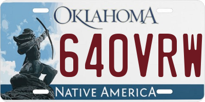 OK license plate 640VRW