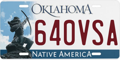 OK license plate 640VSA